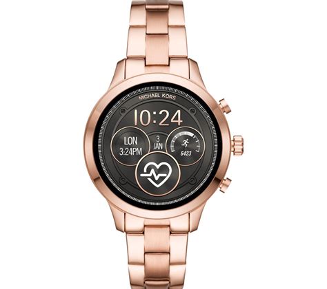 michael kors runway smartwatch black|rose gold mk smart watch.